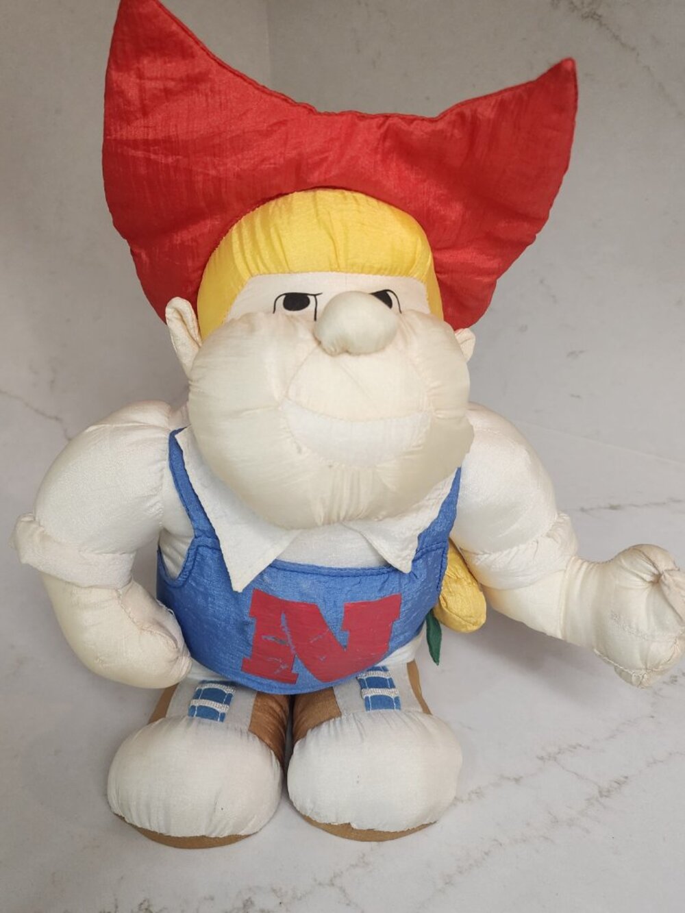 Vintage 1995 Nebraska Cornhuskers Herbie Husker Mascot Plush Stuffins 13"